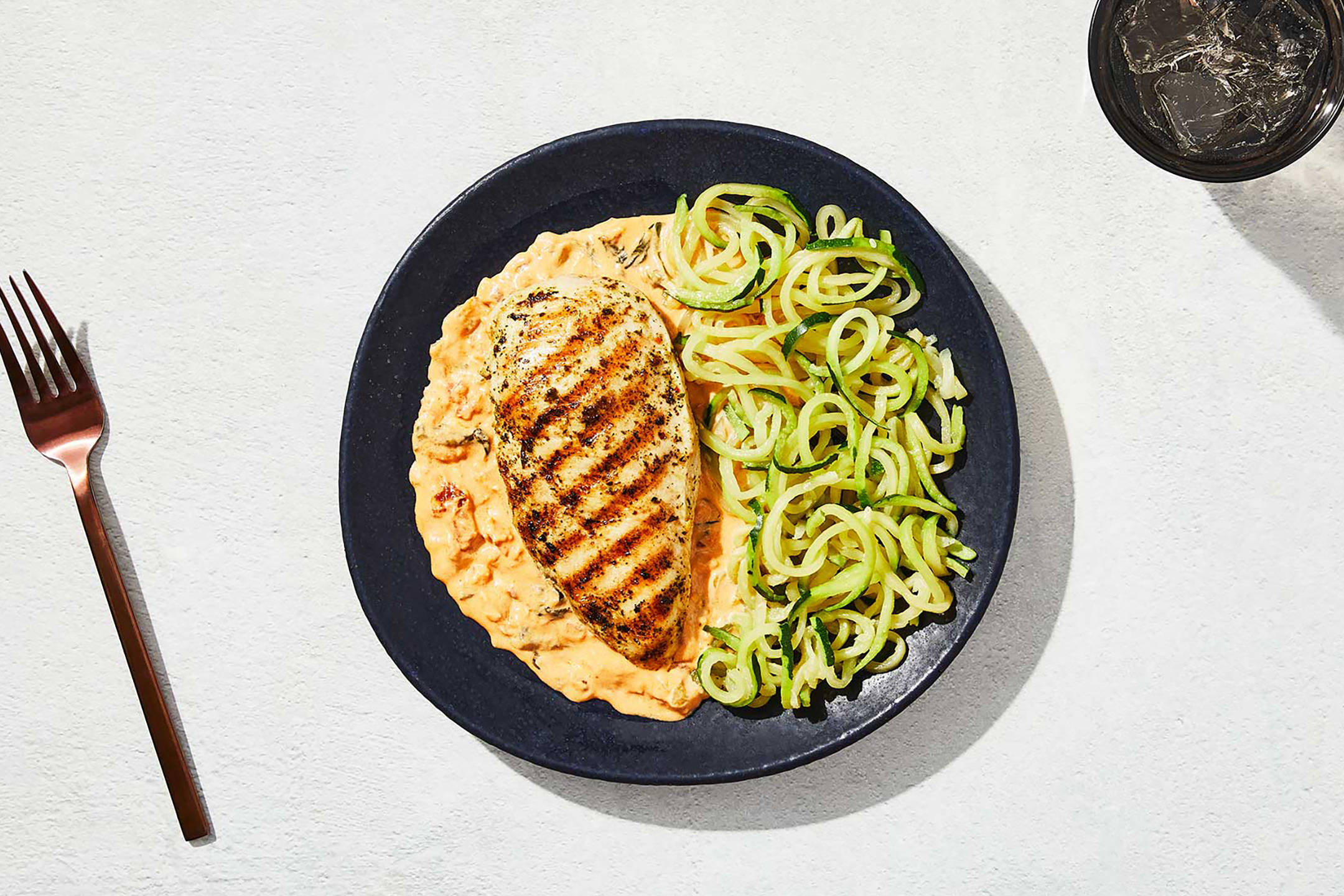 Sun-Dried Tomato Chicken with Zucchini Noodles | Factor