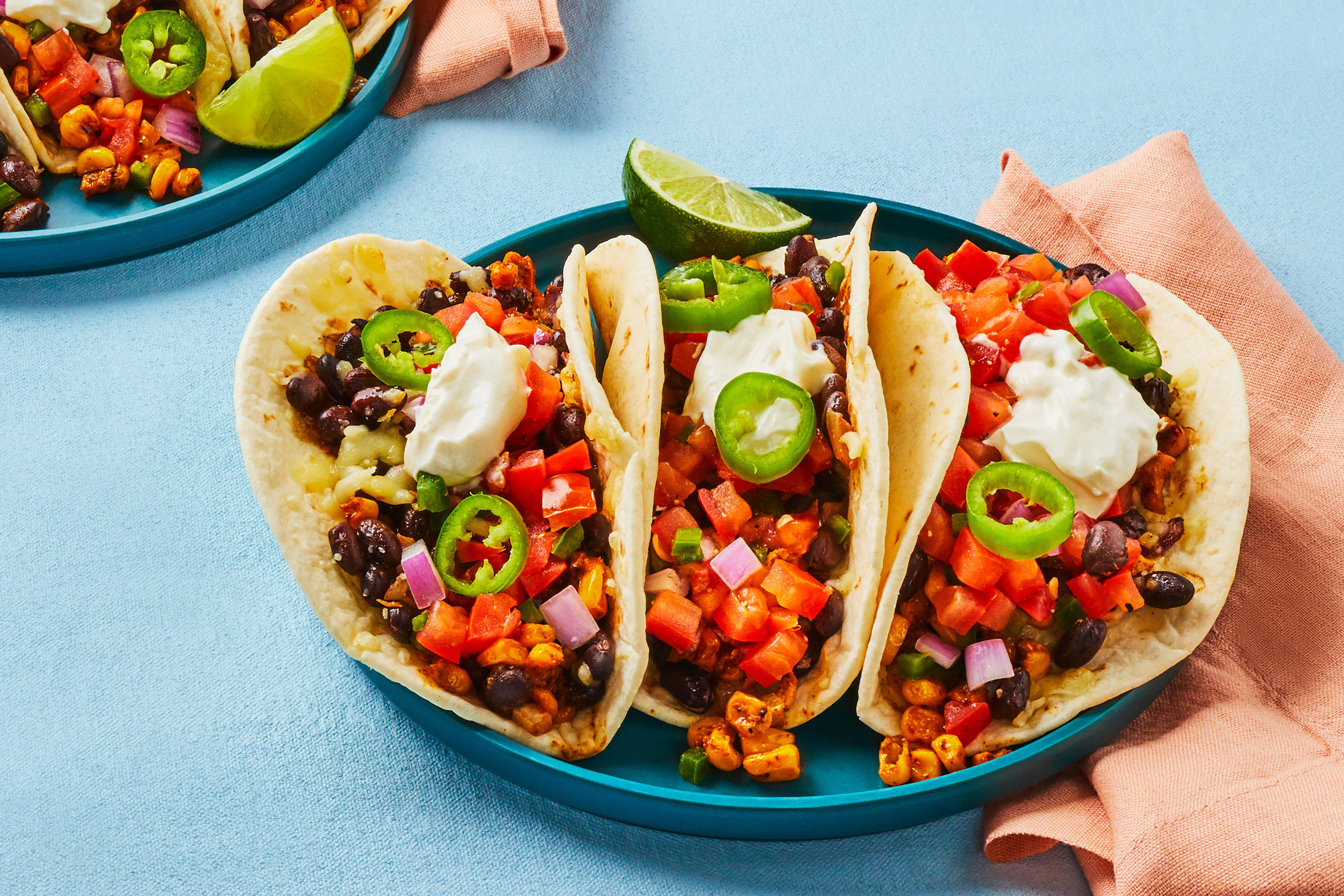 Pulled Pork & Cheesy Charred Corn Tacos