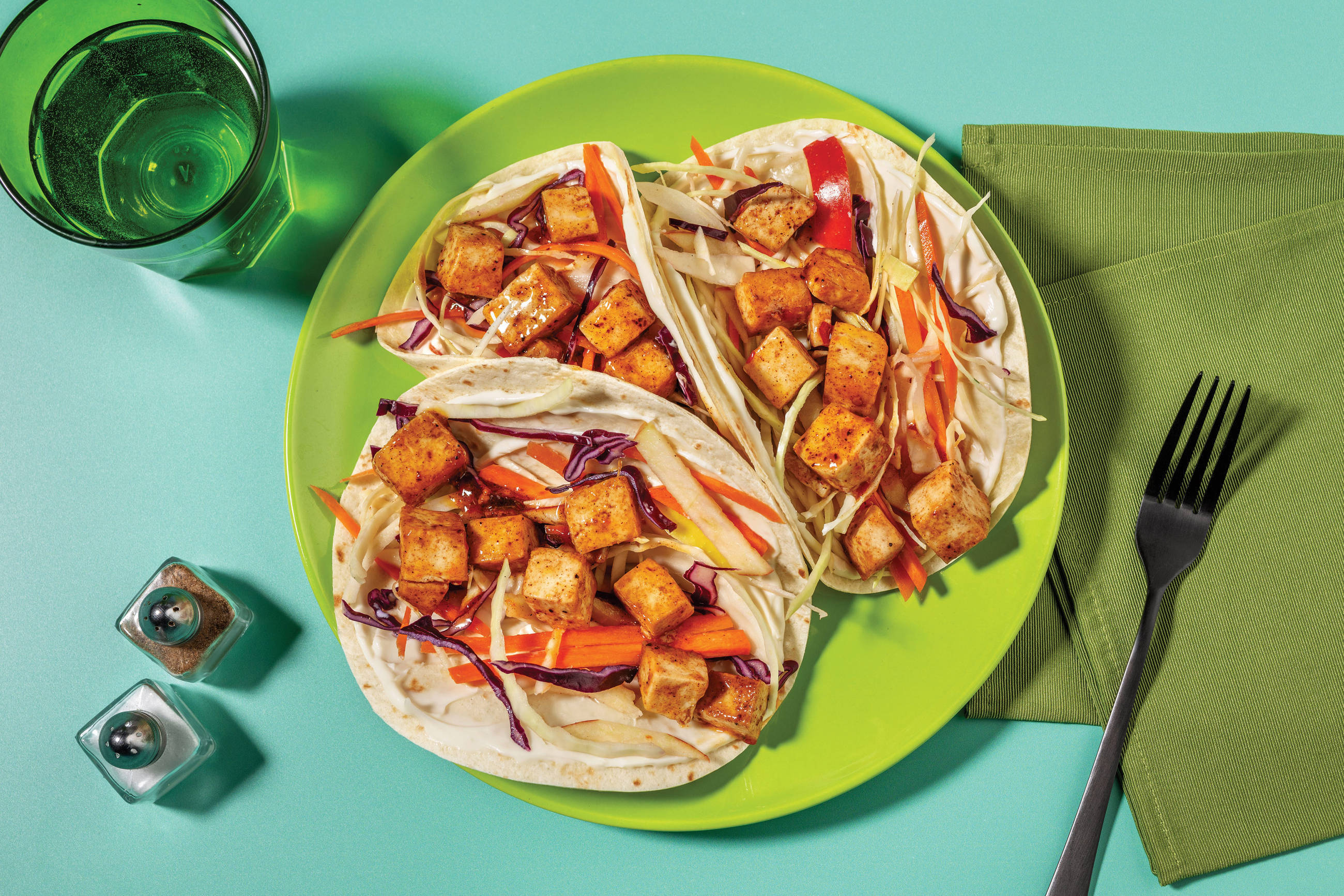 Asian Sweet & Spicy Chicken Tender Tacos