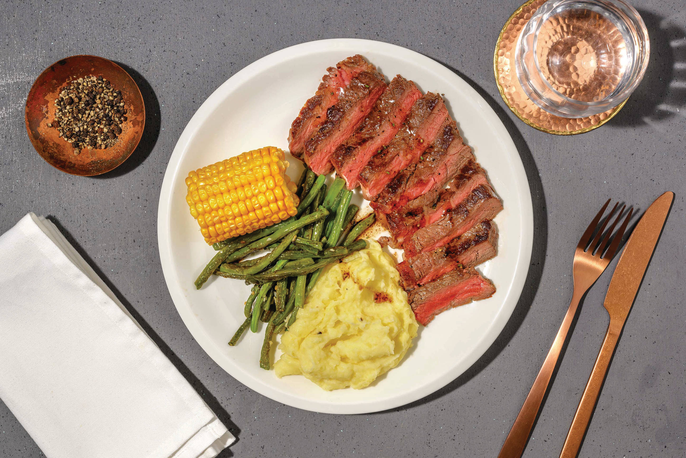 Balsamic Rump Steak & Garlic Beans