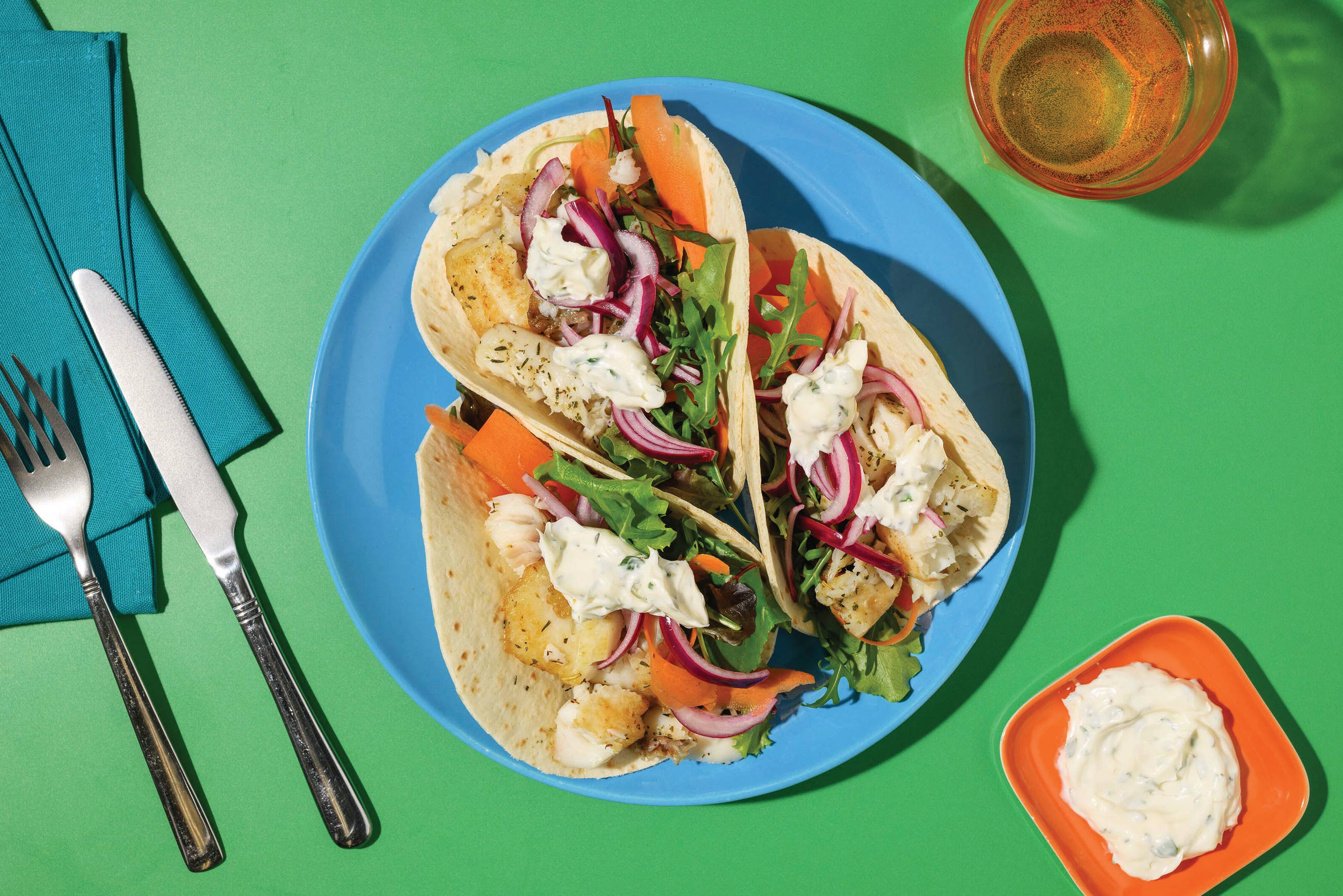 Herby Chicken Wraps & Carrot Salad