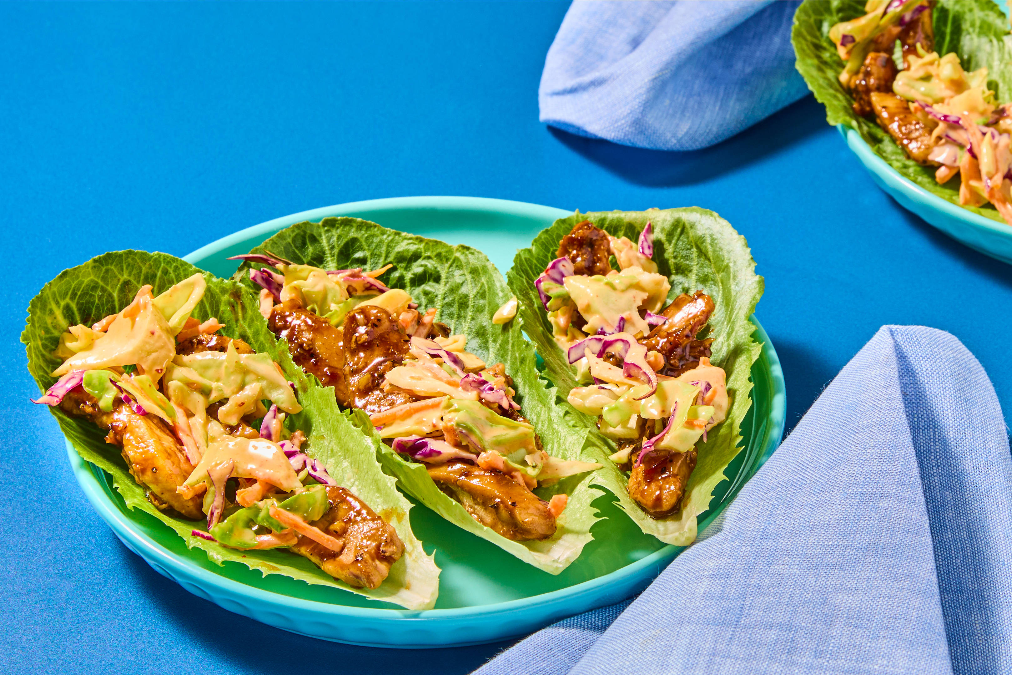 Quick Sweet Soy-Glazed Salmon Lettuce Wraps