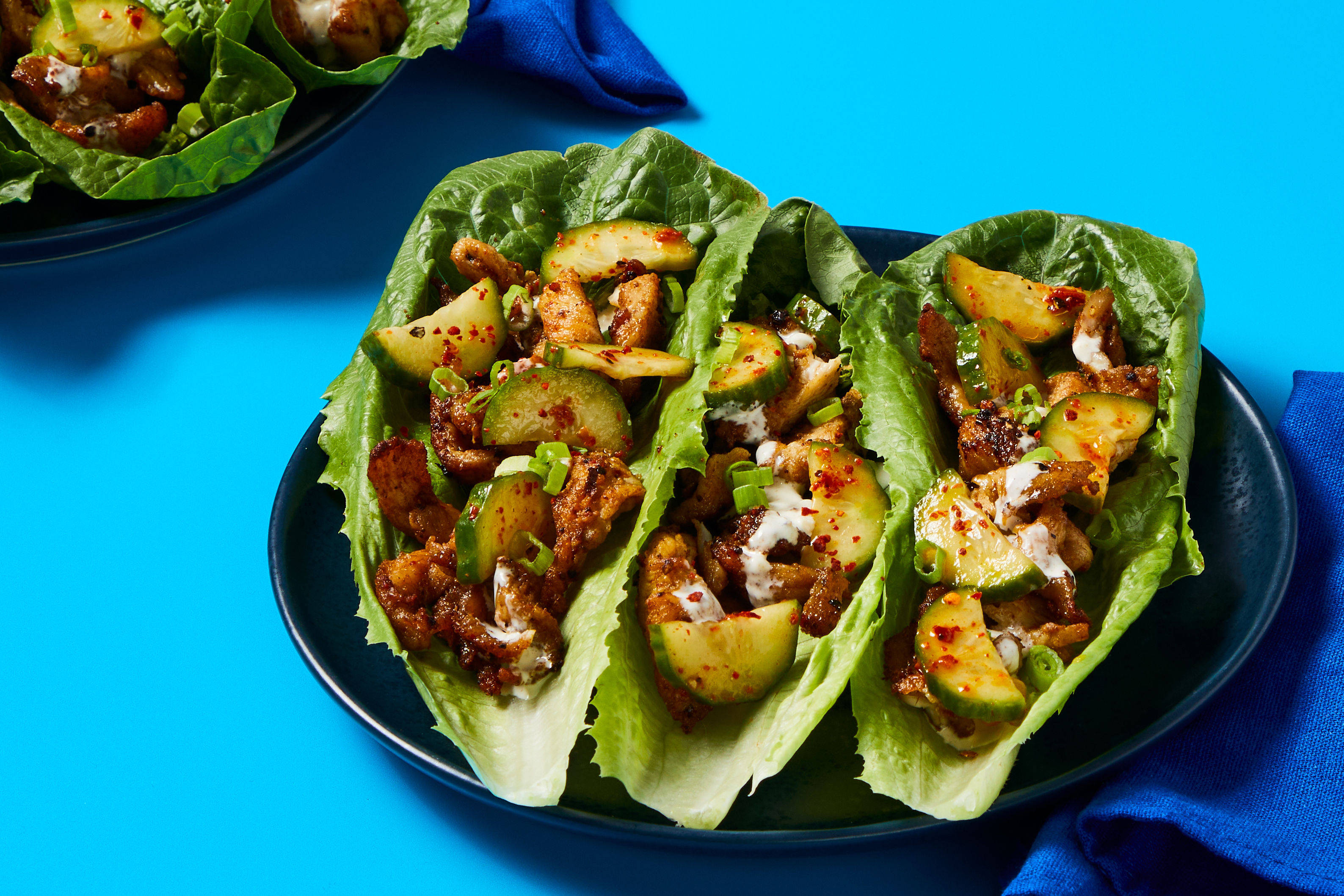 Spicy Cumin Pulled Pork Lettuce Wraps