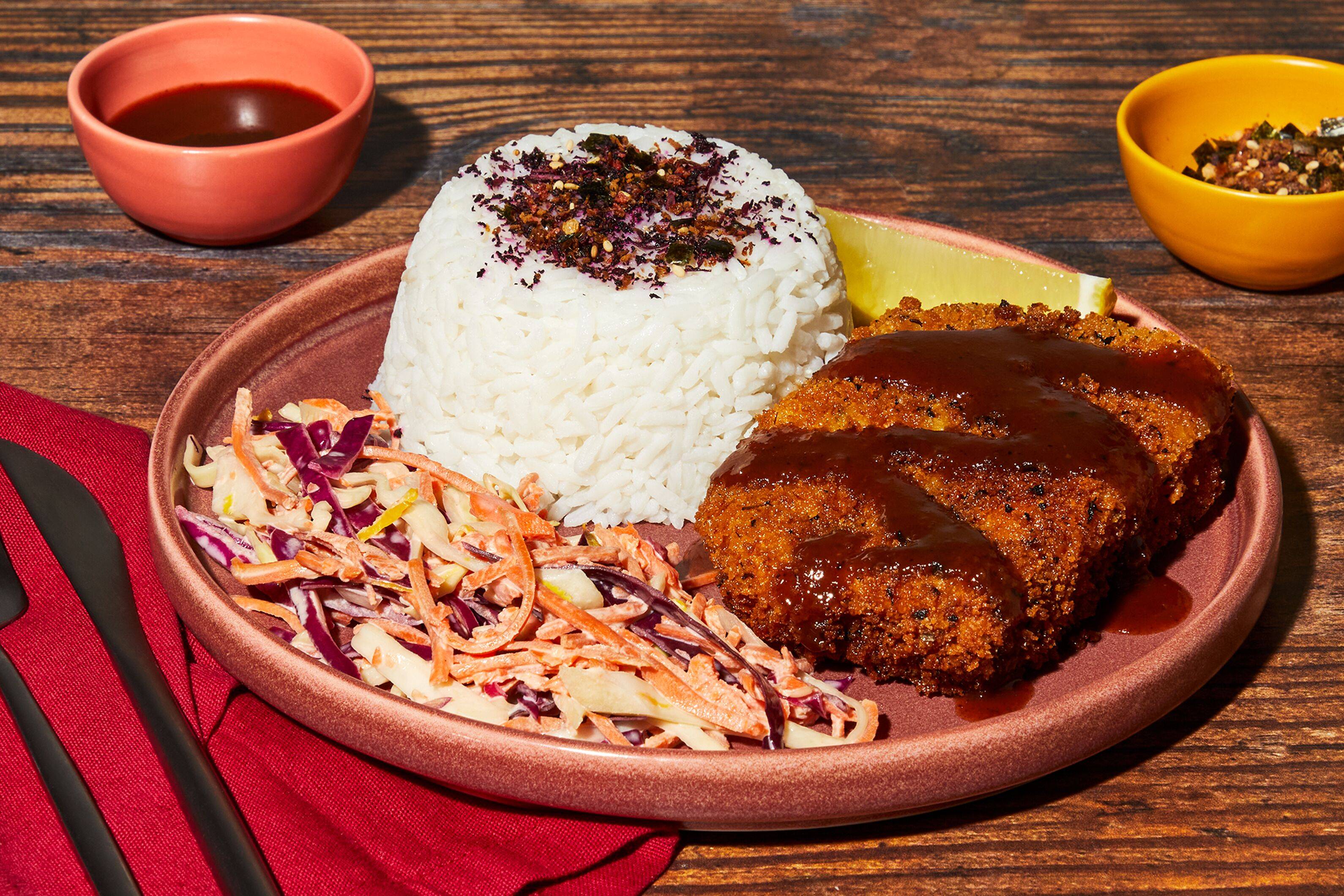 Crispy Chicken Katsu Rice Plates