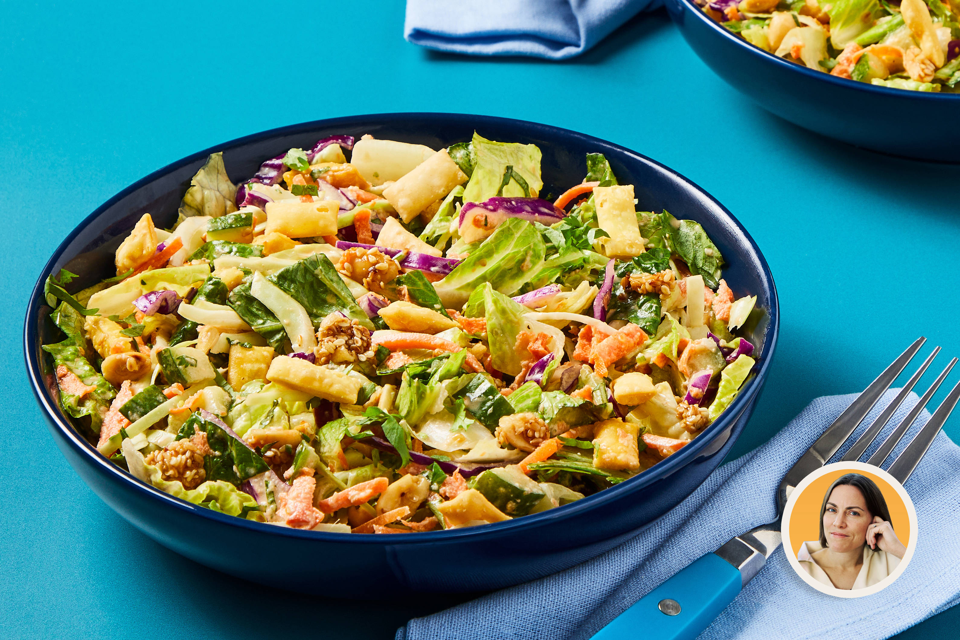 Sesame-Peanut Crunch Salad with Shrimp
