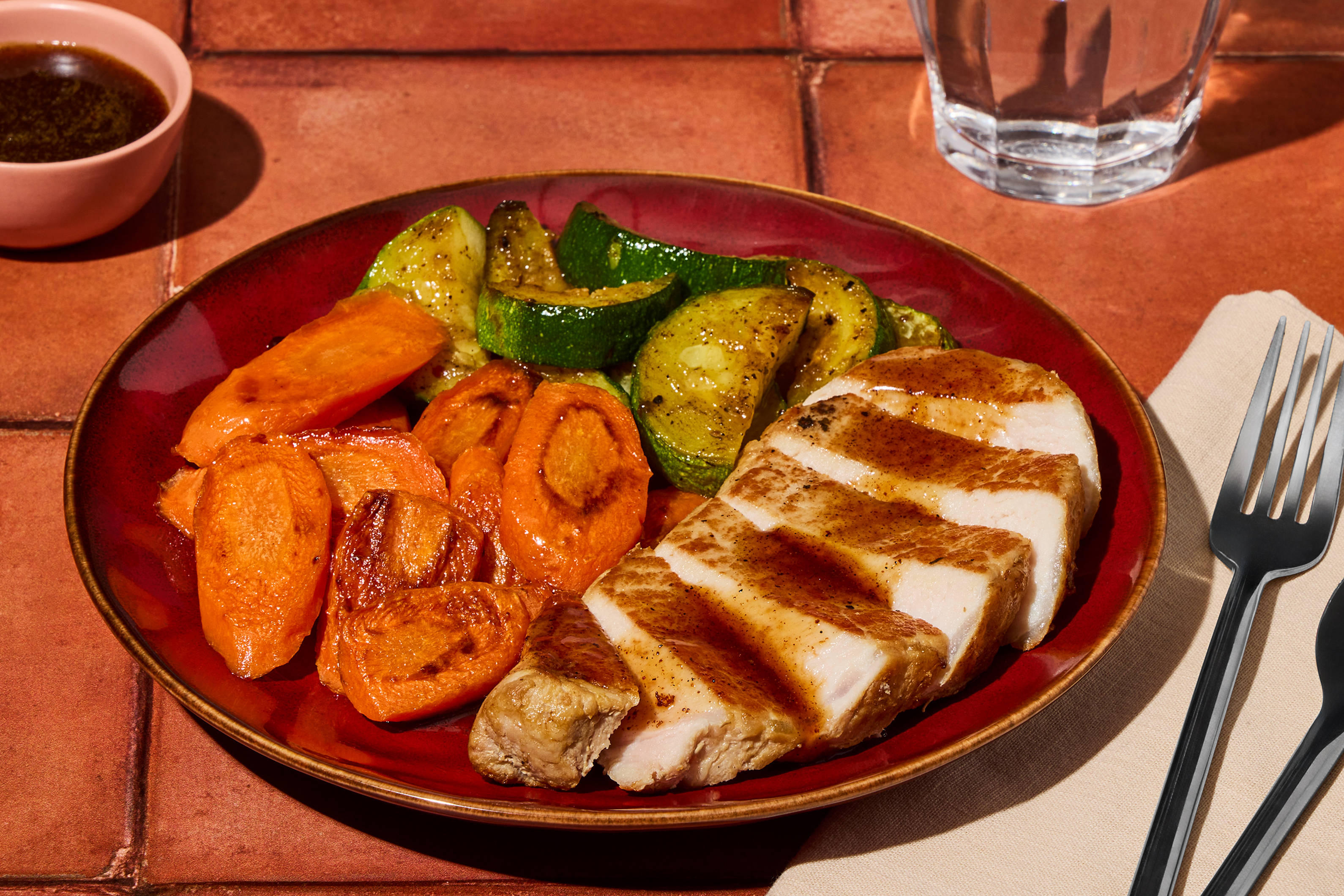 Honey Ancho Chili-Glazed Pork Chops