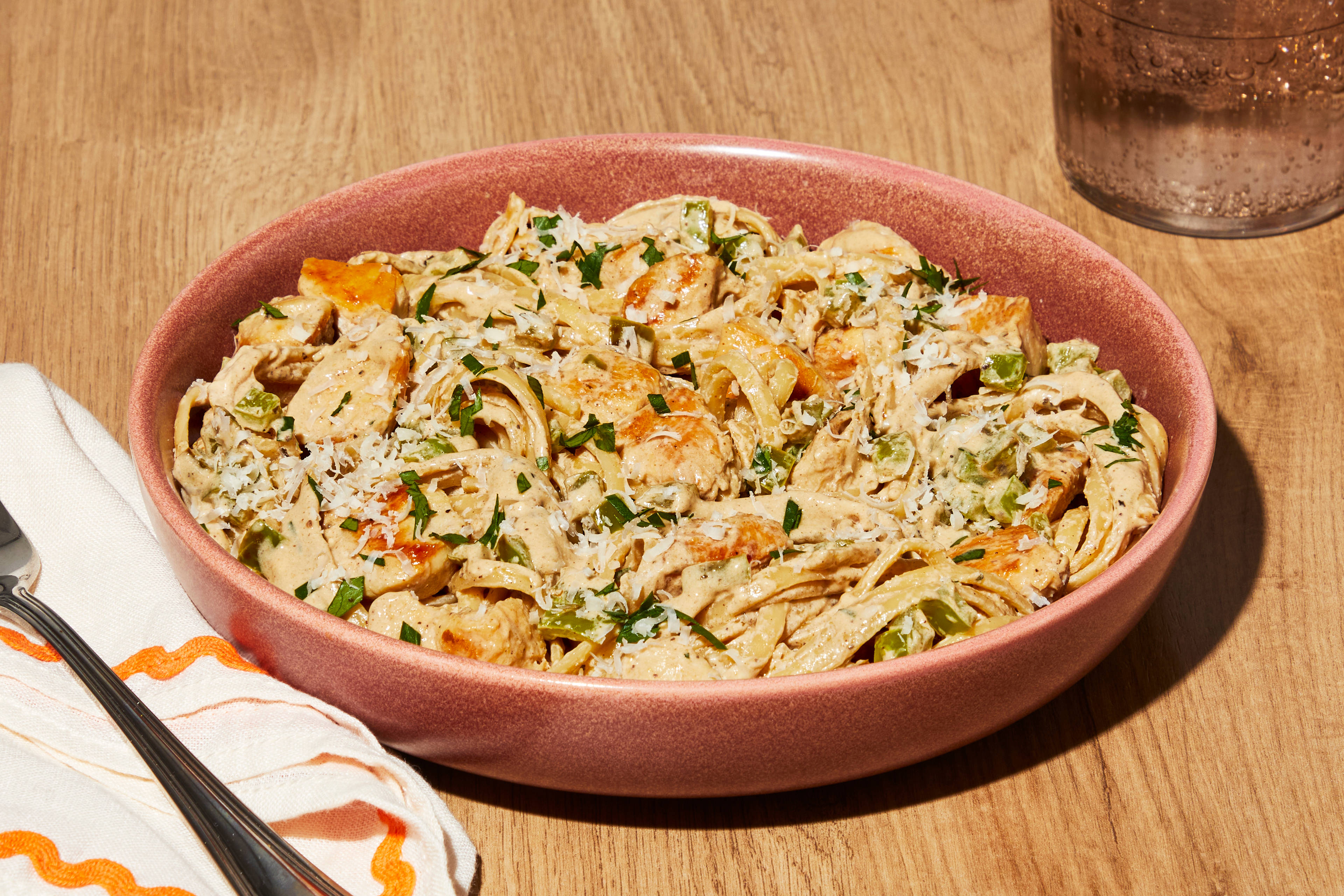 Quick Creamy Cajun Linguine & 2x Chicken