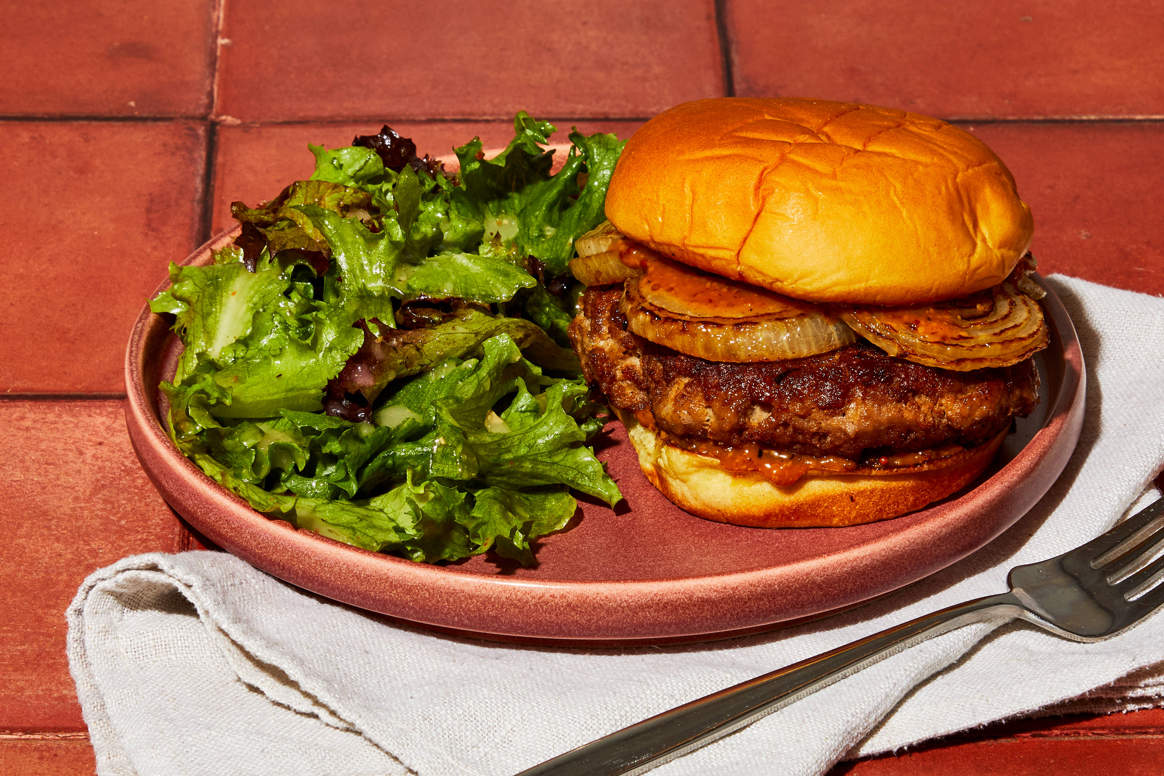 Smoky Mustard Pork Burgers