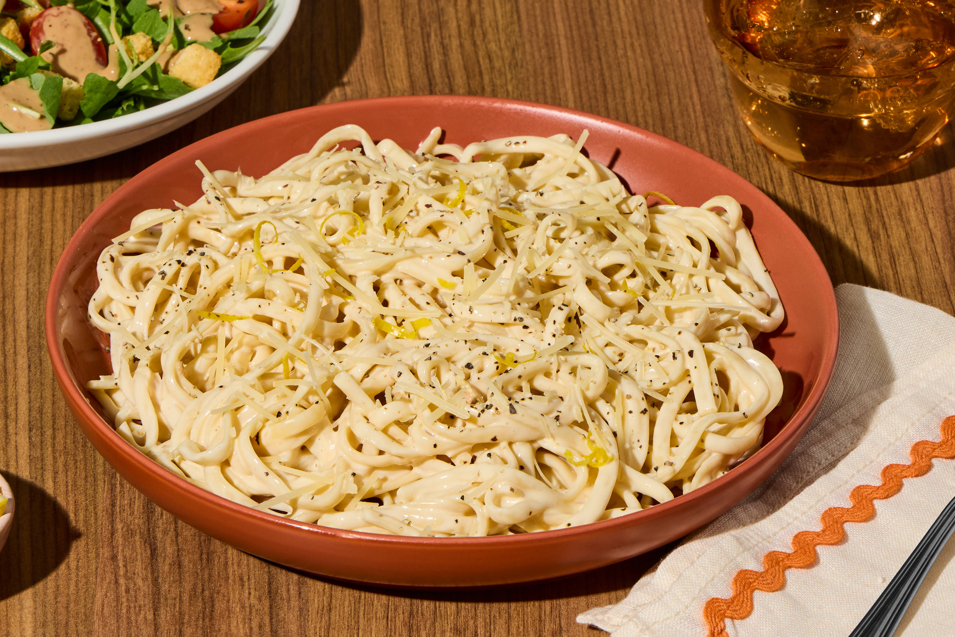 Creamy Linguine Al Limone & Salmon