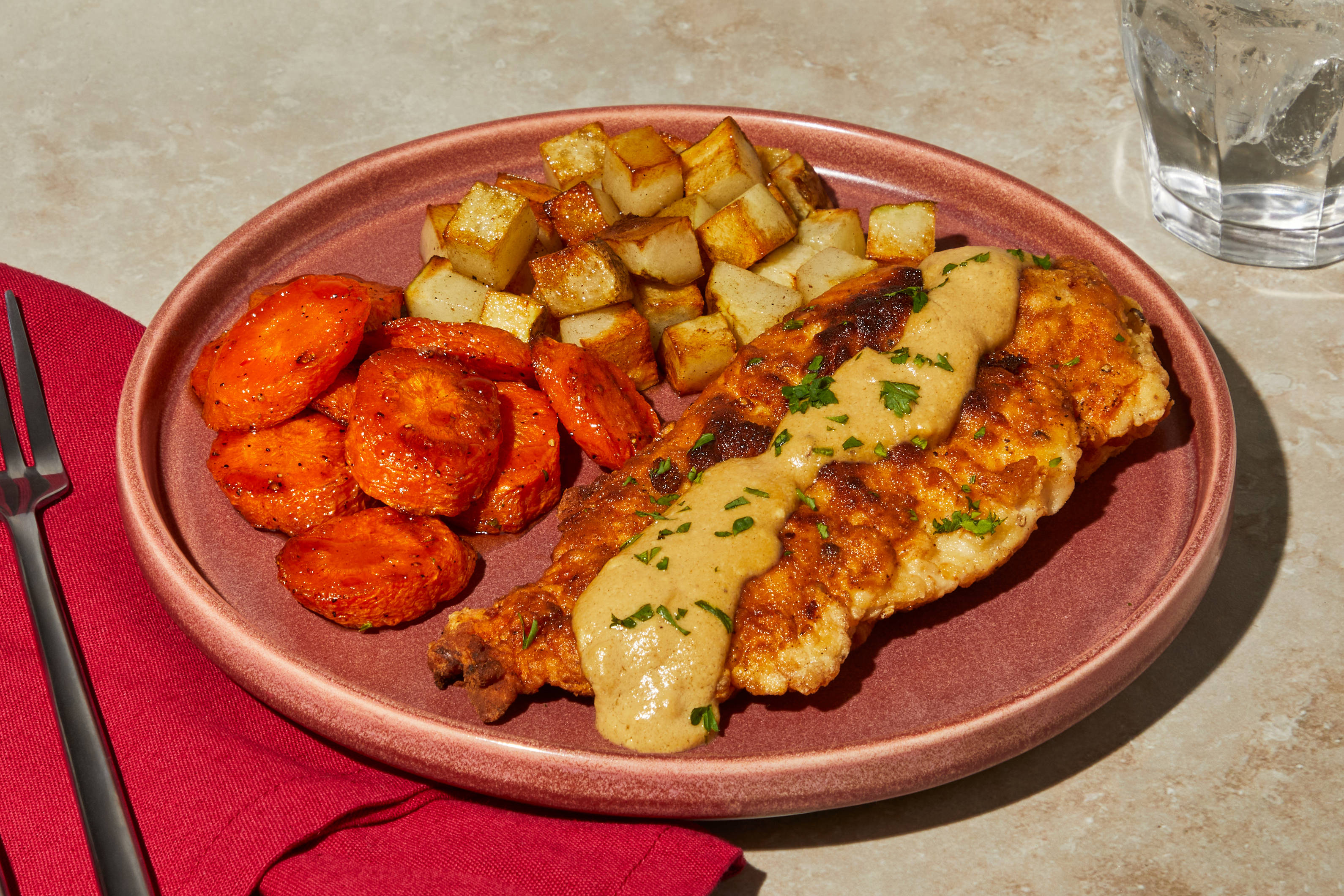 Fried Chicken with Truffle Cream Sauce