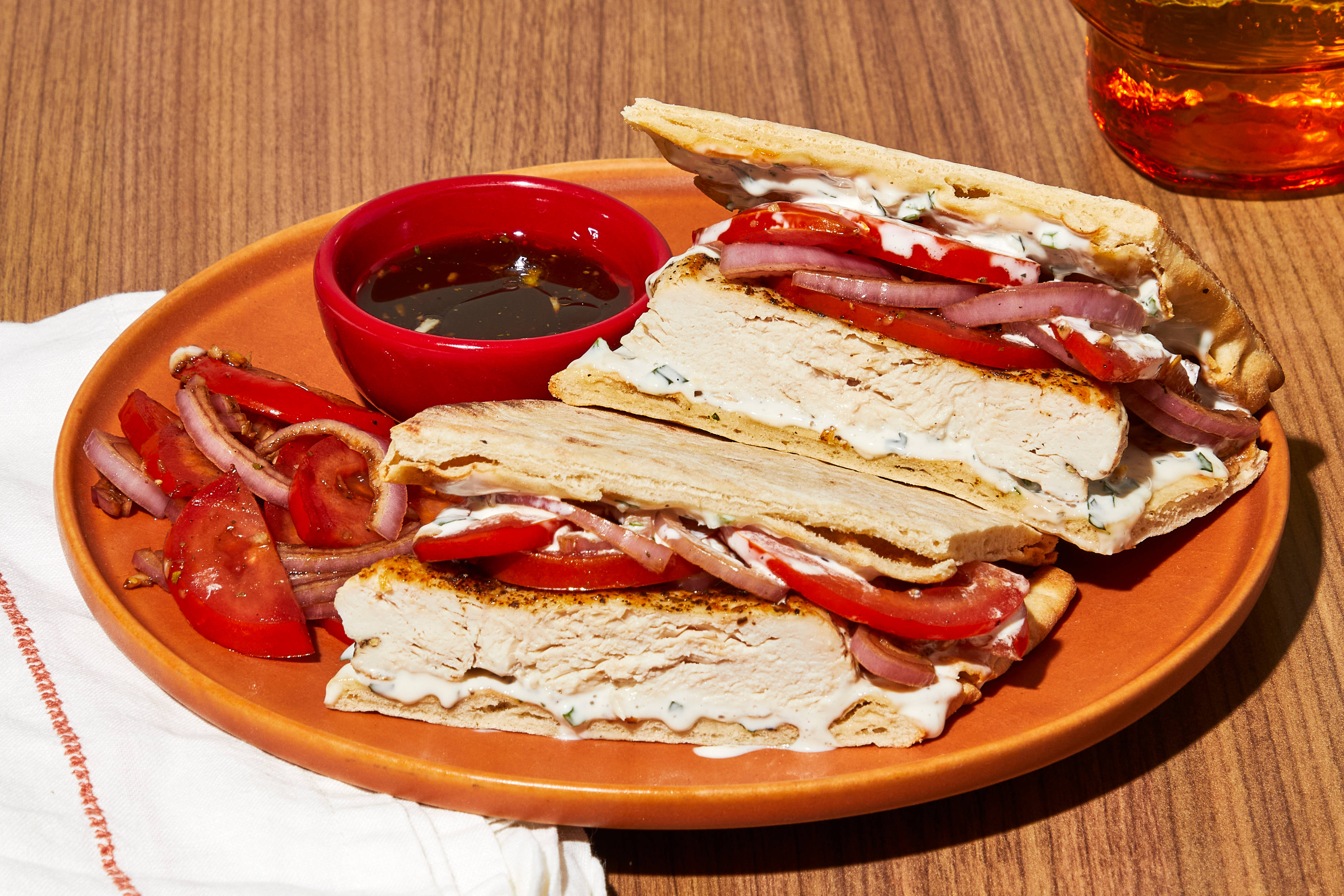 Italian Flatbread Chicken Sandwiches
