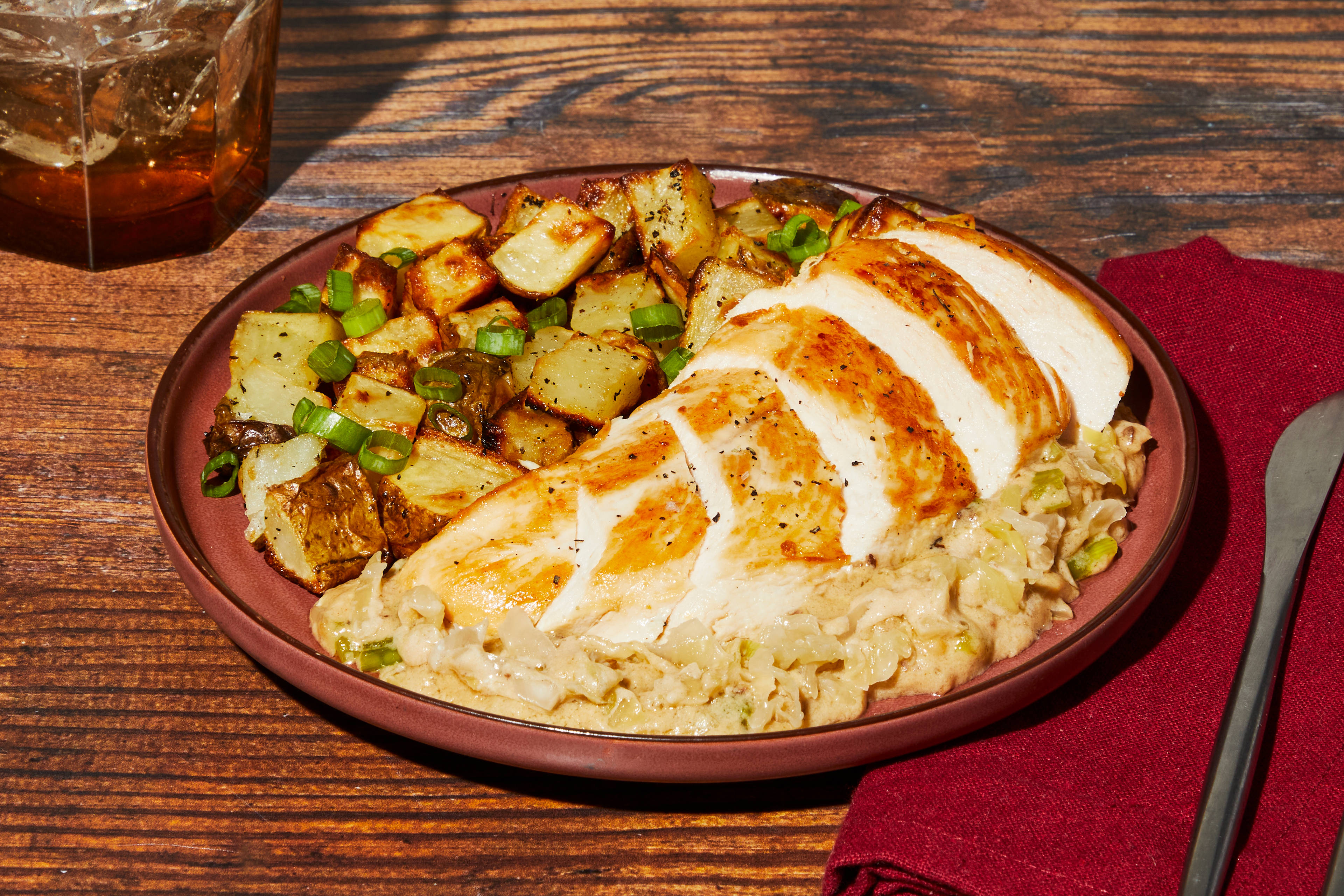Seared Salmon & Dijon Sauerkraut Sauce