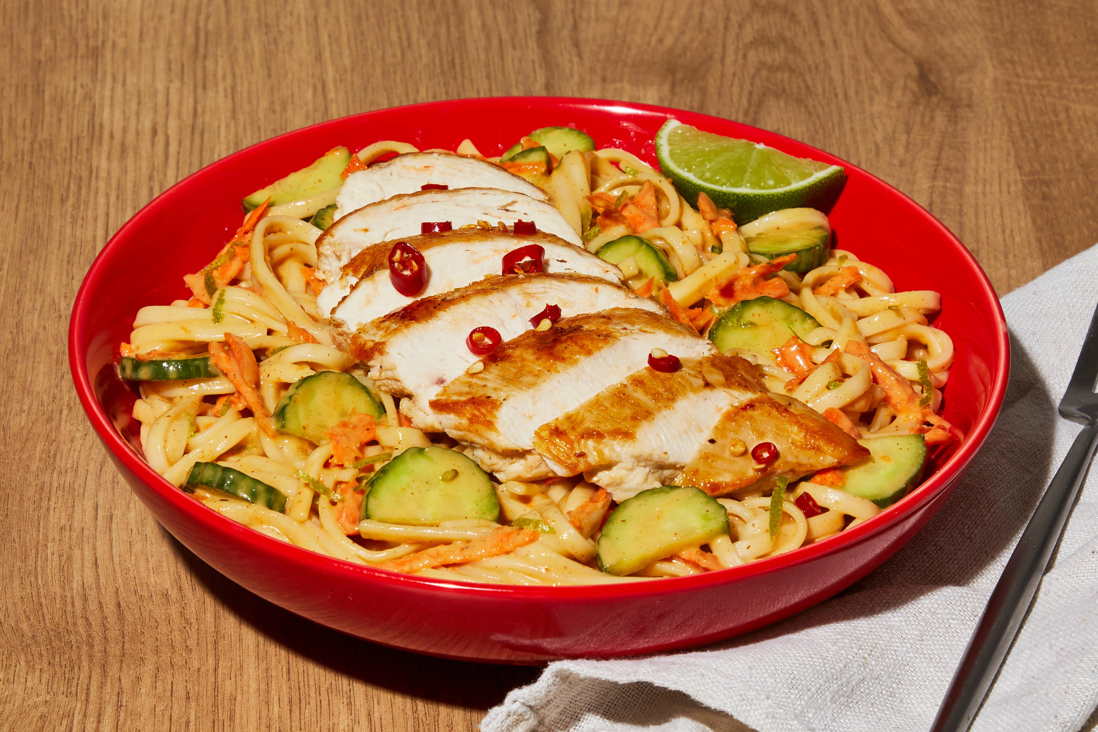 Pulled Pork & Cold Peanut Noodle Salad