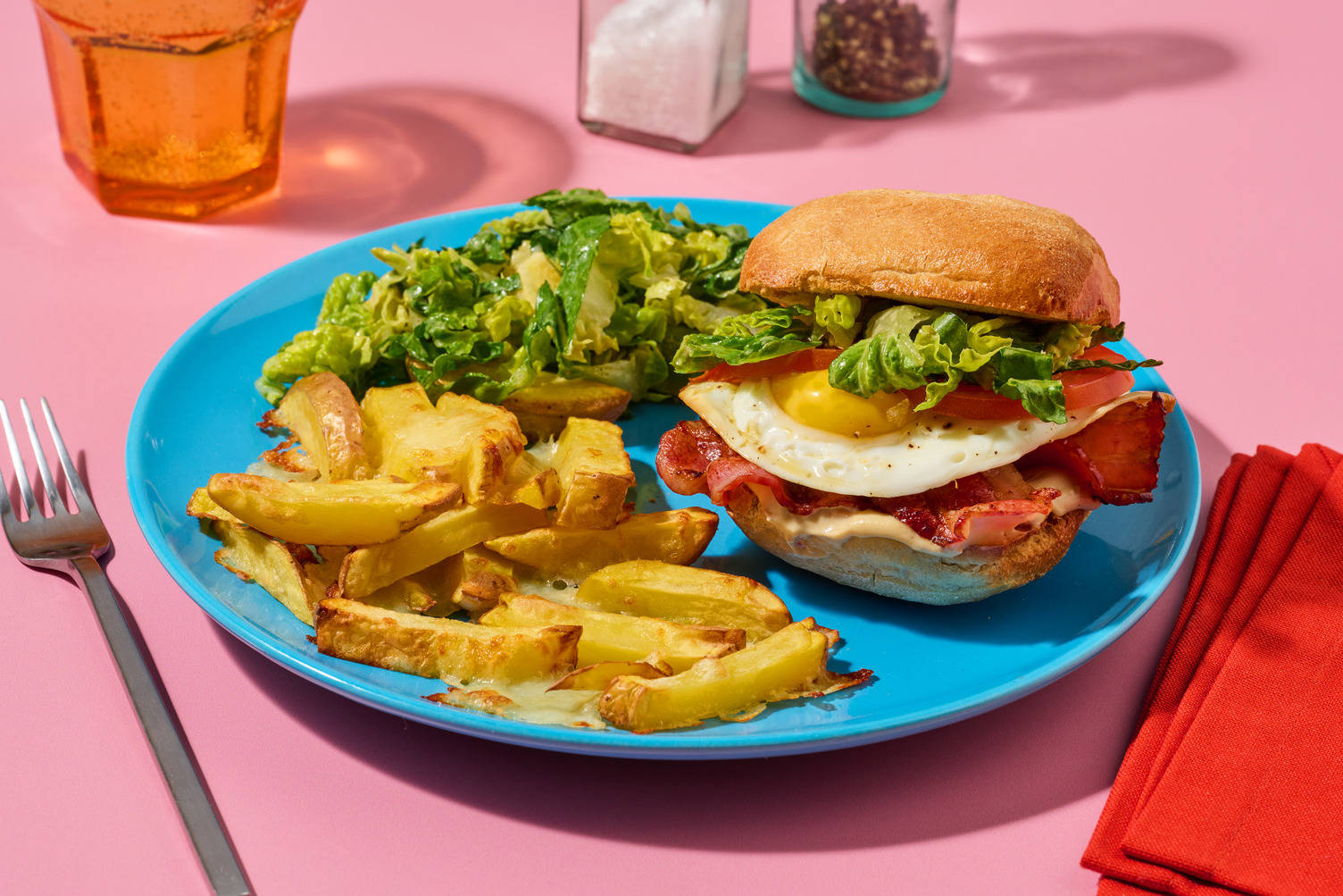 Loaded Crumbed Basa & Bacon Egg Roll