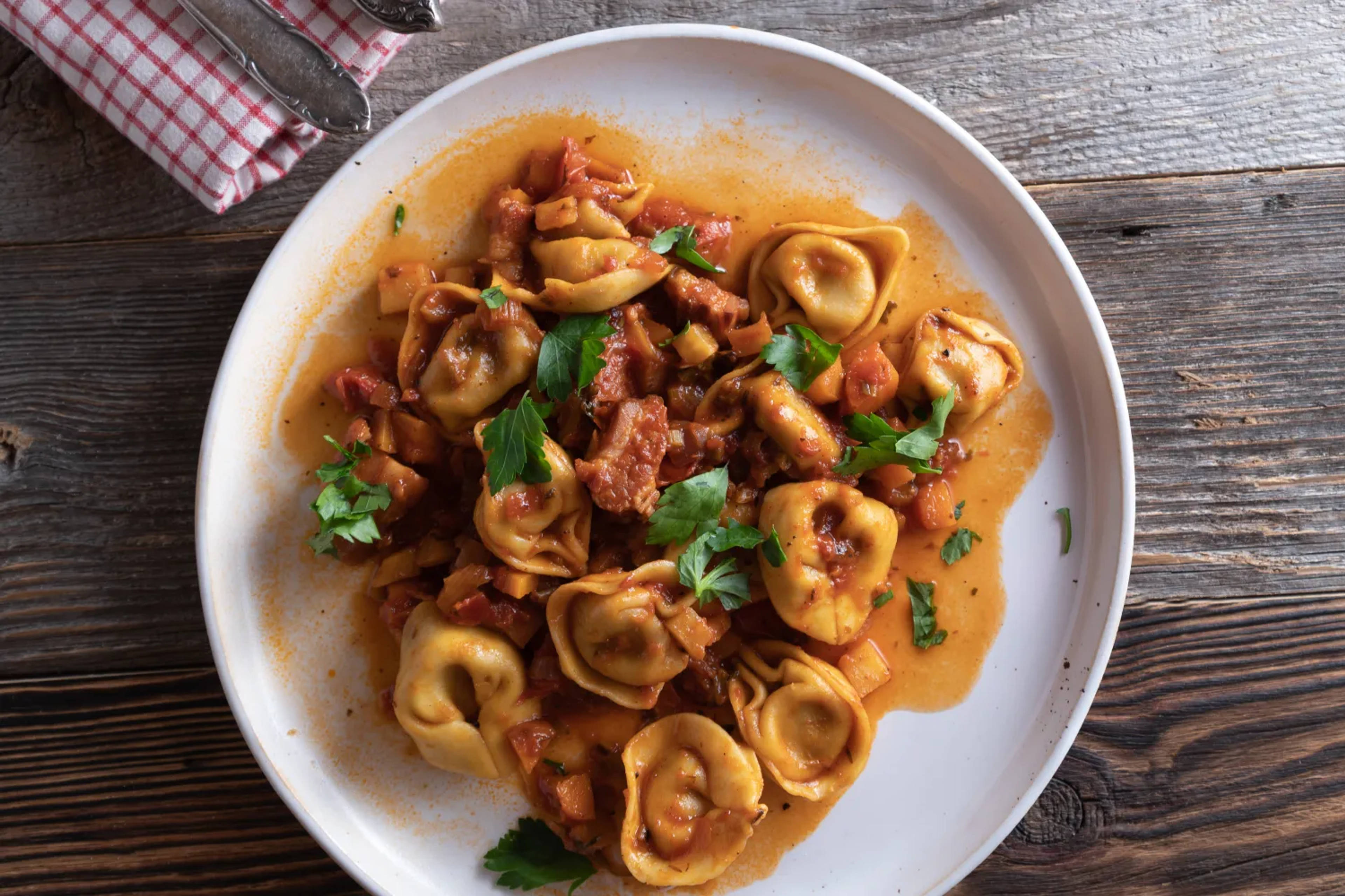 7. Bacon & Tomato Tortellini
